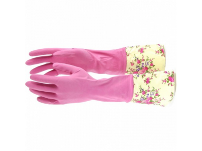 Перчатки хозяйственные, латексные с манжетой, M Elfe