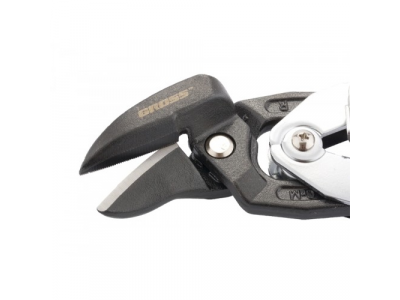 Ножницы по металлу"PIRANHA",усиленные,255 мм,прямой и правый рез,сталь-СrMo,двухкомп.рукоятки//GROSS от GROSS Ножницы по металлу"PIRANHA",усиленные,255 мм,прямой и правый рез,сталь-СrMo,двухкомп.рукоятки//GROSS