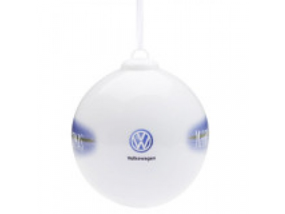 Фарфоровый елочный шар с изображением Volkswagen Beetle Merry Christmas от VAG Фарфоровый елочный шар с изображением Volkswagen Beetle Merry Christmas
