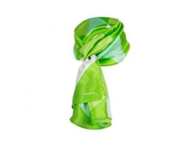 Женский шелковый платок Skoda Womans Scarf, Green 2917 от VAG Женский шелковый платок Skoda Womans Scarf, Green 2917