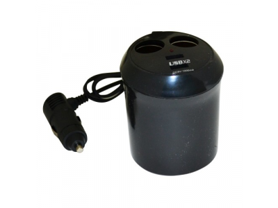 Разветвитель прикуривателя 2 гнезда+2 порта USB (SZU-4) VETTLER от VETTLER Разветвитель прикуривателя 2 гнезда+2 порта USB (SZU-4) VETTLER