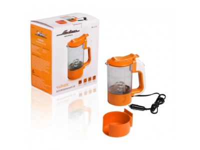 Чайник автомобильный 12В прозрачный/оранжевый пластик автоматическое отключение от Airline Чайник автомобильный 12В прозрачный/оранжевый пластик автоматическое отключение